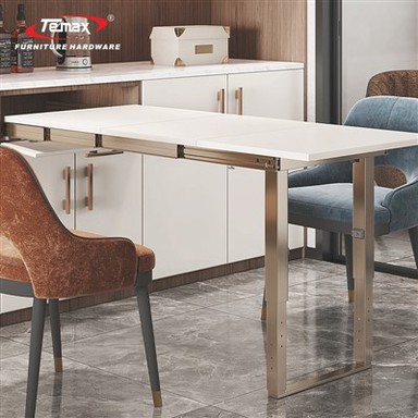 Invisible Pull-Out Table Rail-utrymme-sparar möbelbeslag DB5001T